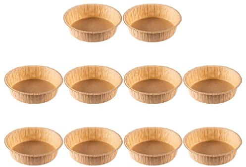 Kichvoe 10 Stück Runde Einweg Papierbackformen 6 Zoll - Praktische Backbecher Für Gleichmäßiges Backen Von Süßen Und Herzhaften Speisen Sauber Und Einfach Zu Verwenden