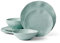 Oneida 895952 Terrazzo - Juego de vajilla de melamina y menta de 12 piezas, material ligero de melamina