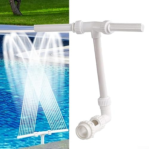 Fontane per piscina, Fontana a cascata a doppio getto, Spruzzatore regolabile per piscina, Spruzzatore della fontana dello stagno, Stand della fontana dello stagno