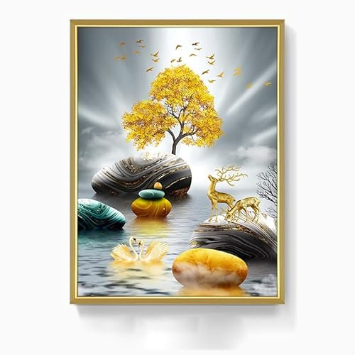 Distribution Box Hide Paintings, Electric Meter Cover,Decorative Electrical Box Counter Hanging Decoration Hide Paintings Detachable Distribution Box Painting,B,40X30CM
