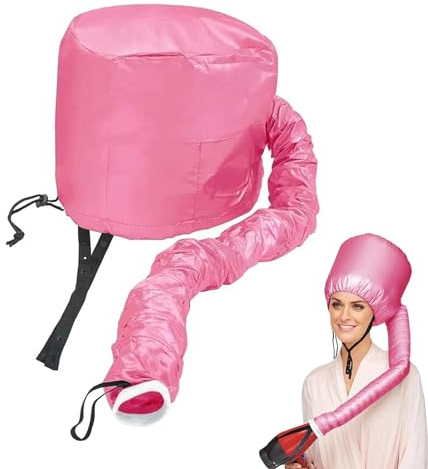 LAQWYNKB casco per asciugare i capelli, Cappuccio Per Asciugacapelli, Acconciatura, Arricciatura - Cuffia per Asciugacapelli Regolabile per Capelli Morbidi e Gestibili, rosa