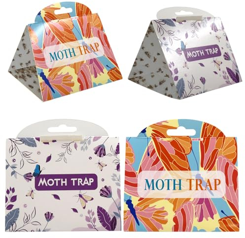 Schlupfwespen gegen Lebensmittelmotten und Kleidermotten 6 Stück, Lebensmittelmotten Falle, 2 in 1 Mottenfalle, Bekämpfen Lebensmittel Mottenfallen Mottenschutz Mittel gegen Motten - 2 Farbstile