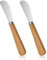 2Pcs Butter Knives Durable Stainless Steel Blade with Non-Slip Wood Handle Multi-Function Butter Spreader Easy Spread and Rust Resistant for Cutting and Smooth Spreading Butter Cheese Cream 7Inches