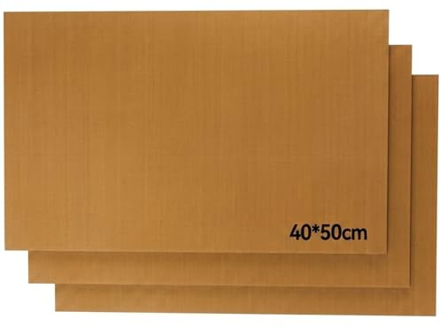 Creatorally Juego de 3 paños de PTFE para prensas de transferencia, 40 × 50 cm, antiadherentes y resistentes al calor para sublimación, planchado y prensa de calor