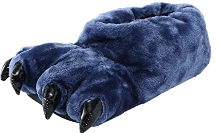 Chaussons Unisex Patte de Ours Chaussons Pantoufles,Gants de Griffes Animaux Halloween Carnaval,Mignon Gants à Pattes de Chat en Peluche,Moufle d'hiver Doux Épais Thermique