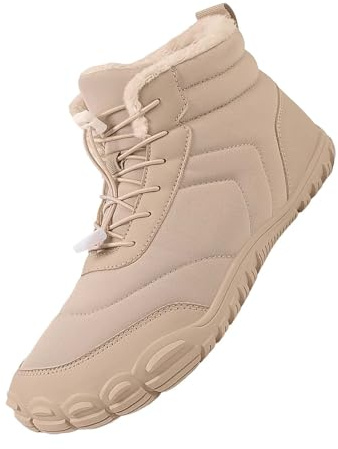 Generiska barfotaskor för män, vattentäta, sneakers fodrade män, vandringsskor, lätta promenadskor, mjuka vinterskor fodrade löparskor, gym, sportskor för fritid, camping