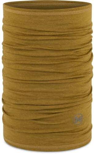 Buff| Braga de cuello Merino Lightweight Bufanda Multifuncional 100% Lana Merino, Senderismo, Aire Libre, Sostenible, Ligera, Fina Hombre Mujer Talla única Verde