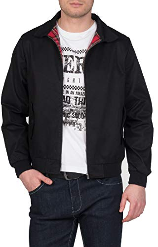 Merc of London Men's Harrington Jacket Black, Medium