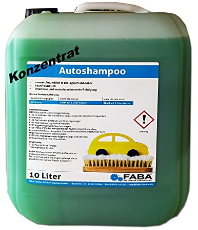 FABA Autoshampoo Konzentrat 10 Liter, Auto Shampoo Auto Reiniger