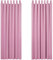 Deconovo Vorhang Verdunkelung Thermo Vorhänge Lärmschutz mit Schlaufen, 220x140 cm(HöhexBreite), Rosa, 2er Set