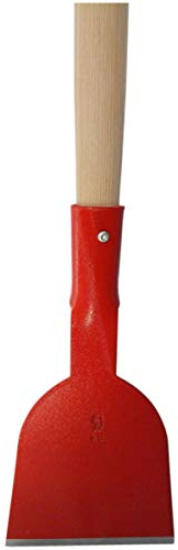 SHW-FIRE Pelador de corteza profesional en forma de bosque negro con 135 mm de ancho y mango de madera de 120 cm