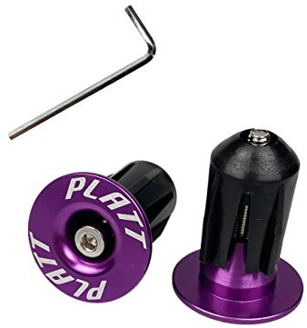PLATT Tapones de aluminio para manillar de bicicleta MTB de carretera BMX (verde, 1 par)