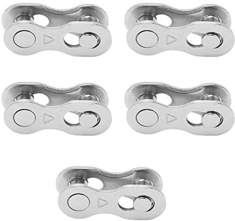 Alomejor 5 Pares de Eslabones Faltantes para Bicicletas 6/7/8/9/10/11/12 Velocidades Eslabones de Cadena de Bicicleta de Liberación Rápida(Universal de 6/7/8 velocidades)