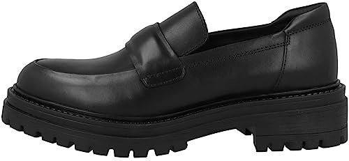 Geox Girl's D Iridea a Moccasin, Nero, 7.5 UK