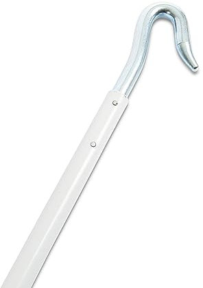 Kurbel und Griff für Hand-Rollladen – Gesamtlänge bis 1510 mm – weiß lackiert – Komplettset (Kurbel Haken 1000 mm)