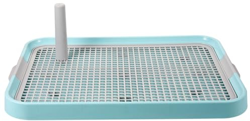 Angoily Haustiertoilette hundetoilette für drinnen hundetoiletten Trainings-Welpentablett Toilettentrainingswelpe rutschfeste Hundetoilette verdickte Welpentoilette Urinal eben