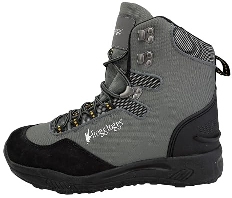 FROGG TOGGS Men's Deep Current Waterproof Fishing Wading Boot for Fishing in Cleated or Felt, Cleated, 9