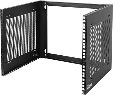 Tecmojo 8U Wall Mount Rack,8U Rack 14 inch Depth,19 Network Rack for Shallow Server and IT Equipment, Network Switches,Patch Panel Bracket,110lbs(50kg) Weight Capacity,Black