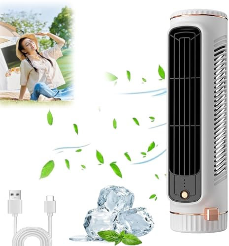 Sherum Rafraichisseur d'air, Refroidisseur d'air portable, mini climatiseur, Relaxix Cooling Ace, Sherum Climatiseur 3.0, Cooling Ace Climatiseur portable, Serum Cooling Ace 3.0 (1PC, Blanc)