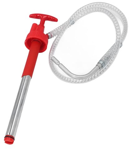 Portable Drum Pump, Leakage Proof Hand Oil Transfer Pump with 50in Hose, Rotary Barrel Pump for Pumping, Kerosene, Milk, Alcohol 20L Standard Barrel