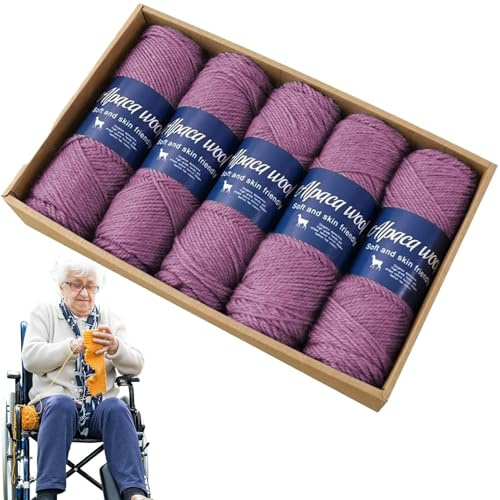 Fingering Weight - suave para calcetines, lana de alpaca, cómodo y transpirable para bufandas, gorras, suéteres, familia, amigos