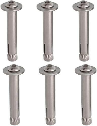 Ankarbultar, Betongbultar 6-pack expansionsskruvbultar M8 x 50/60/70/80/100 mm - 304 rostfri ankarbult Heavy Dut