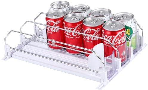 Nixovo Automatisch KüHlschrank Dosen Organizer, 3 Reihen, 31×25c, Automatisch GeträNkehalter KüHlschrank, Selbstschiebender Getränkespender Kühlschrank, Organizer Kühlschrank für Küche,Supermärkt