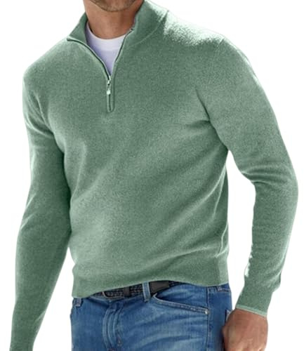 XYNM Jersey Hombre Invierno Top Casual De Moda para con Cremallera Manga Larga Otoño