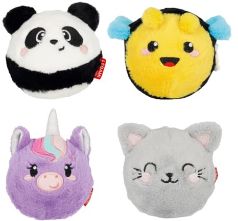 LEGAMI Bouncing Gang – Set di 4 flummis (panda, ape, unicorno, gattino), divertenti palline per saltare con facce di animali, regalo perfetto per compleanno dei bambini e piccolo regalo