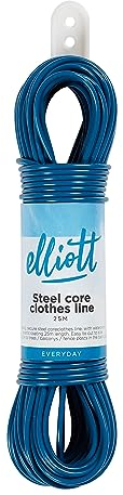 Elliott's 10F00185 Corde à Linge en Acier, bleu, 25 m