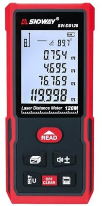 Telemetro laser 120m 100m 70m 50m Misuratore di distanza laser Roulette elettronica Digital Rang Finder Misuratore Lazer (Color : H-D120A 120m)