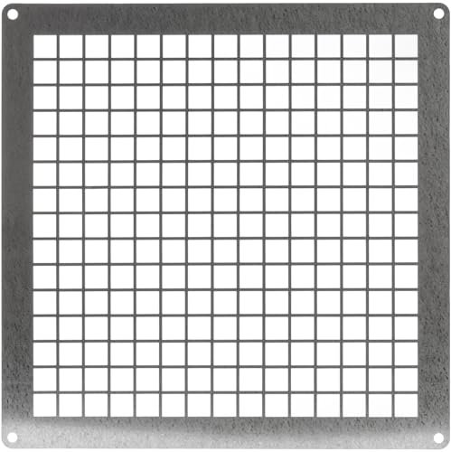 Repa Market 8 x 8 Inch / 200 x 200 mm Galvanized Steel Rectangular Crawl Space Vent Grid - Inlet Outlet Ventilation Guard - Universal Metal Air Supply Exhaust Protection Mesh - Durable Duct Grille