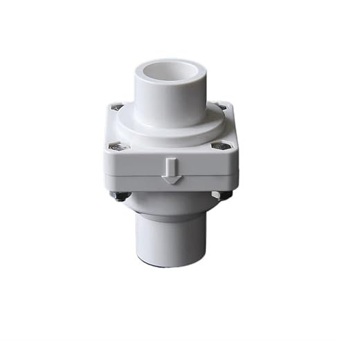 Bianco/grigio 25~110mm UPVC valvola di ritegno a battente tubo di scarico pompa anti-riflusso anti-odore valvola di non ritorno connettore raccordi for irrigazione da giardino(White,Inner Dia.63mm)