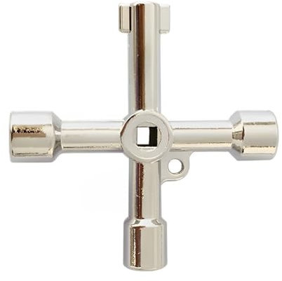 Chiave a croce 1 pezzo, chiave multifunzione, chiave per scatola elettrica, adatta per contatori dell'acqua, scatole del gas, armadi elettrici, ascensori
