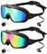 Lorrtta Wide Vision Swimming Goggles 2 Pack, Wide View Anti Fog & UV Protection Goggles Swimming Clear Vision Goggles Adult Women No Leaking Fit Swimming Goggles Adult Men