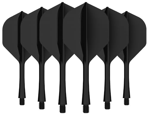 CyeeLife Integrated Dart Flights & Shafts, Dart Flight & Stems - 6 Pack, 2BA Thread | One-Piece Design for Enhanced Durability and Precision (6 Pack, 2BA)