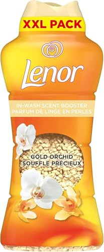 Lenor Profumatore Bucato Perle Profumate Lavatrice, MAXI FORMATO Oro e Fiori di Vaniglia, XXL PACK 735g, Il Profumo Per Il Bucato Che Diffonde Un Fresco Profumo Che Dura a Lungo