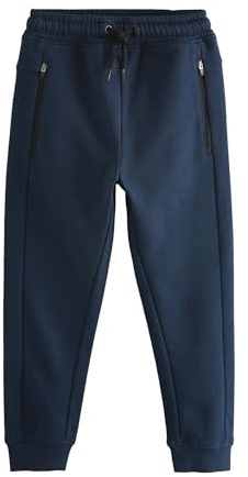 NEXT Äldre pojkar Joggingbyxor med dragkedjefickor i smal passform Marinblå