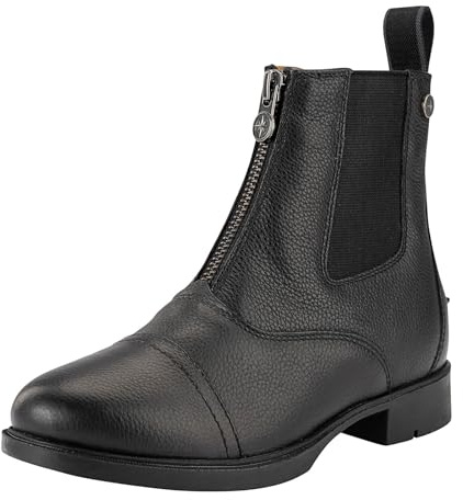 Suedwind Reitstiefeletten Nova Soft FZ - Herren & Damen Reitschuhe aus weichem Rindsleder – Paddock Stiefeletten mit Mesh-Lining, Nova-Gummisohle & Reißverschluss vorne – schwarz – Gr. 44