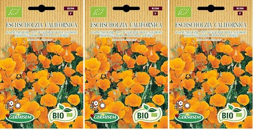 Germisem Biologico Eschscholzia California Semi di Papavero d'oro 0.5 g (Confezione da 3)