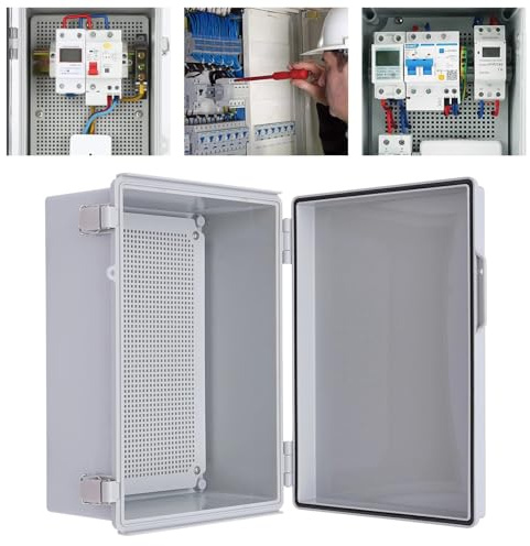 NEWFUN Cuadro Electrico, Armario Electrico IP66, Armario de Distribución Exterior con Accesorios de Montaje en Pared 300×200×160MM