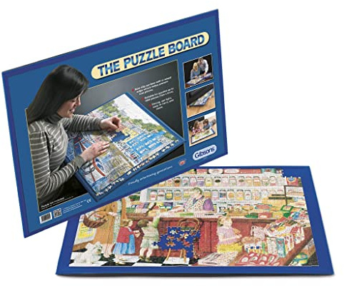 Gibsons Jigsaw Puzzle Board – Portable Non-Slip Puzzle Storage Board for 1000 Piece Jigsaw Puzzles – Lightweight and Durable Puzzle Accessory