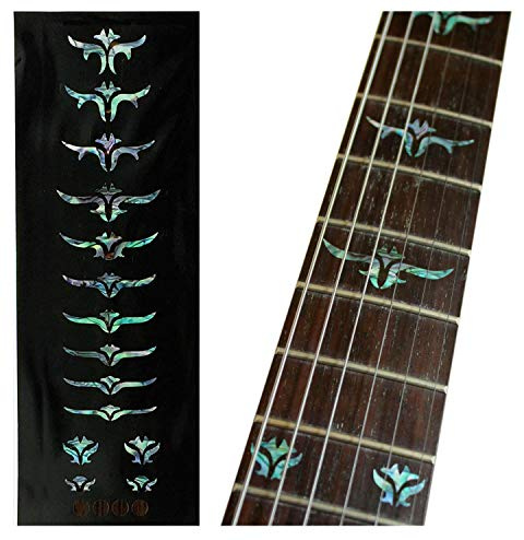 Inlay Sticker F-100TL-MX Fret Markers for Guitars & Bass - Tailored Leaves - Abalone Mix, 5.0 in*11.0 in*0.2 in