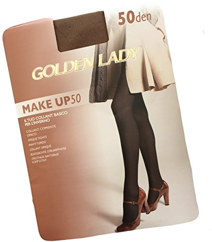 GOLDEN LADY COLLANT DONNA MAKE UP 50 DEN - CONFEZIONE DA 3 PAIA - BASICO, OPACO, COPRENTE CON CUCITURE COMFORT