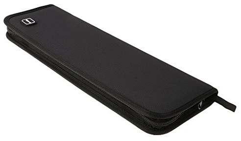 MagiDeal Krawattenetuis Krawattentasche mit Reißverschluss für Herren auf der Reise, aus Nylon - Grau Schwarz