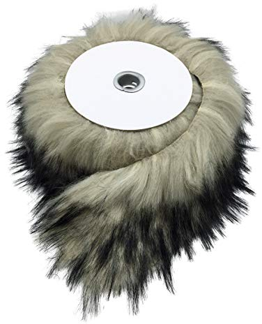 Furryvalley Ruban en fausse fourrure de renard racoon Peluche DIY Bande de couture pour pantoufles capuche et manteaux environ 180cm (Gris)