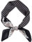 DAMILY Vintage Seidig anfühlendes Quadratisches Herren-Tuch, Satin Bandana mit Winzigem Medaillon-Print Geometrischem Halstuch und Kopftuch (Schwarz)