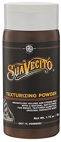 Suavecito Texturisierendes und volumisierendes Haarstyling-Puder mit glänzender, matter Oberfläche und starkem Halt – kein Durcheinander, ölabsorbierend, langlebig – 50 ml