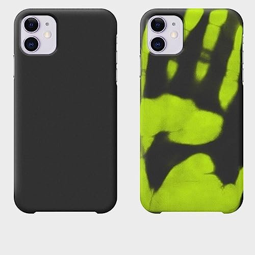 HANASE Thermal Sensor Heat Induction Case For Samsung A11 A21 A21S A31 A41 A51 A71 5G A12 A32 A42 A52 Discoloration Phone Cover,Black to Green,For A11