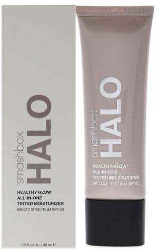 Smashbox Halo Healthy Glow All-in-One getönte Feuchtigkeitscreme LSF 25 – mittelneutral von Smashbox für Frauen, 40 ml Foundation